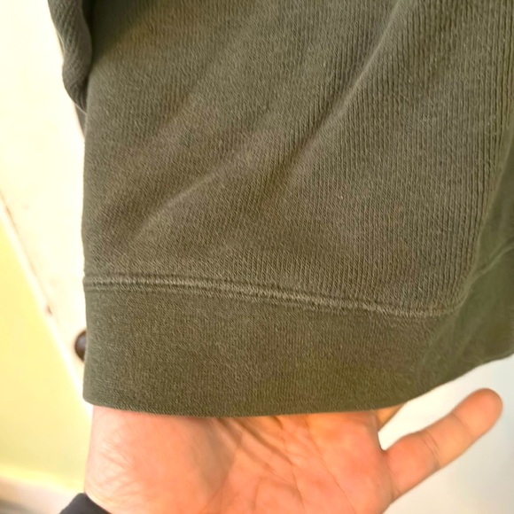 Orvis 1/4 Button Jersey Ribbed Sweatshirt in Olive Green, Size XXL, EUC - Picture 5 of 9